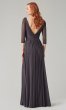 V-Neck Stretch Chiffon Bridesmaid Dress KL-200184-v