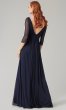Sheer-Sleeved Long Bridesmaid Dress KL-200184