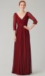 Sheer-Sleeved Long Bridesmaid Dress KL-200184