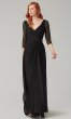 Sheer-Sleeved Long Bridesmaid Dress KL-200184