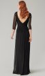 Sheer-Sleeved Long Bridesmaid Dress KL-200184