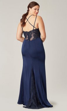 Long Bridesmaid Dress with Embroidered Train KL-200191