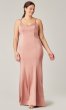 Long Bridesmaid Dress with Embroidered Train KL-200191