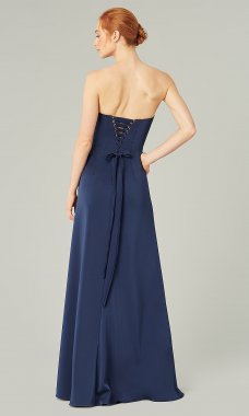 Corset-Back Strapless Bridesmaid Dress by KL-200193