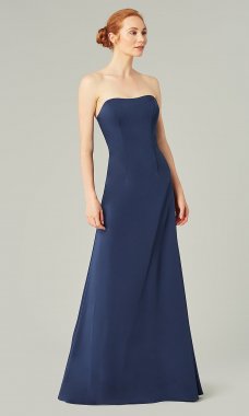 Corset-Back Strapless Bridesmaid Dress by KL-200193