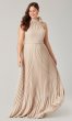 Long High-Neck Halter Bridesmaid Dress by KL-200197