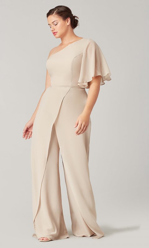 One-Shoulder Long Bridesmaid Jumpsuit KL-200199