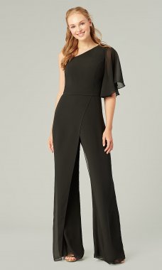 One-Shoulder Long Bridesmaid Jumpsuit KL-200199