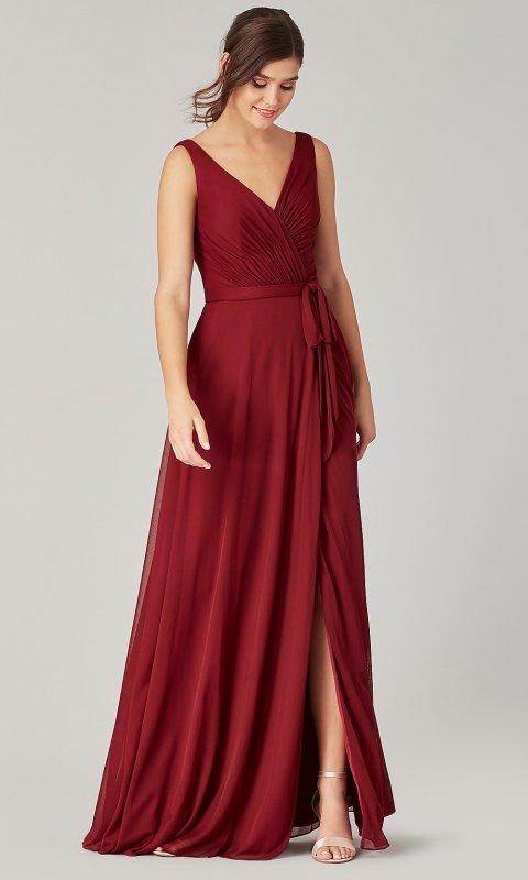 Long V-Neck Bridesmaid Dress KL-200200