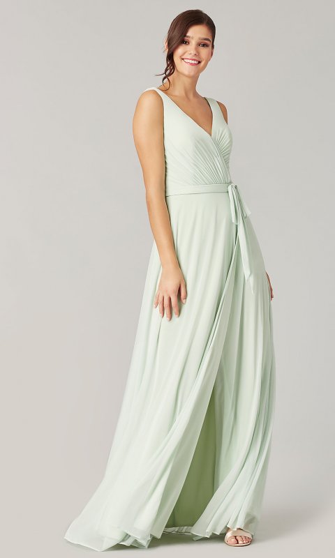 Long V-Neck Bridesmaid Dress KL-200200