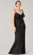 Long V-Neck Bridesmaid Dress with Ruffles KL-200206