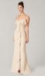 Long V-Neck Bridesmaid Dress with Ruffles KL-200206