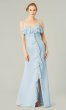 Long V-Neck Bridesmaid Dress with Ruffles KL-200206