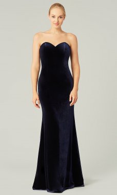 Sapphire Long Strapless Bridesmaid Dress by KL-200214s