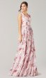 Floral Print Long Bridesmaid Dress KL-200217