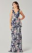 Print V-Neck Bridesmaids Dress by KL-200224