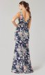Print V-Neck Bridesmaids Dress by KL-200224