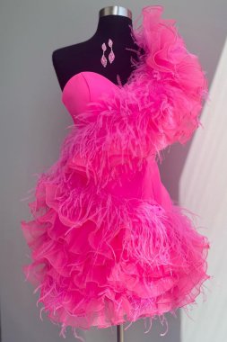 Fuchsia Sweetheart Short Homecoming Dress with Ruffles E202283490