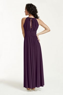 Sleeveless KeyHole Beaded Waist Jersey Dress 1298