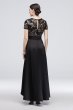 Stretch Satin High-Low A-Line Dress with Sequins 3492