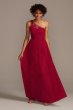 One-Shoulder Embroidered Net Tall Bridesmaid Dress 4XLF20121