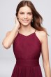 Micro-Pleated Mesh Halter Dress 644595I