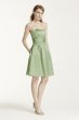 Cotton Sateen Short Strapless Ruched Dress 83312