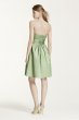 Cotton Sateen Short Strapless Ruched Dress 83312