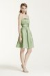 Cotton Sateen Short Strapless Ruched Dress 83312