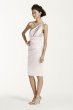 Short One Shoulder Stretch Satin Dress 85106