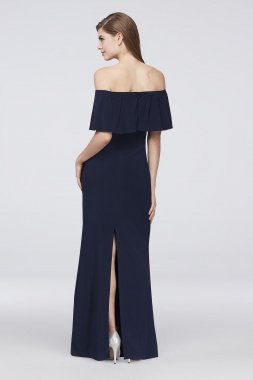 Off-the-Shoulder Jersey Bridesmaid Dress AP2E203340