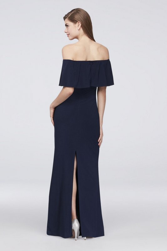 Off-the-Shoulder Jersey Bridesmaid Dress AP2E203340