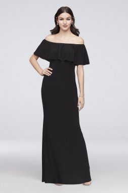 Off-the-Shoulder Jersey Bridesmaid Dress AP2E203340