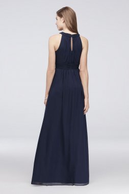 Cross-Front Chiffon Bridesmaid Dress AP2E203341