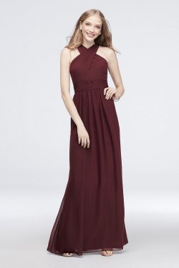 Cross-Front Chiffon Bridesmaid Dress AP2E203341