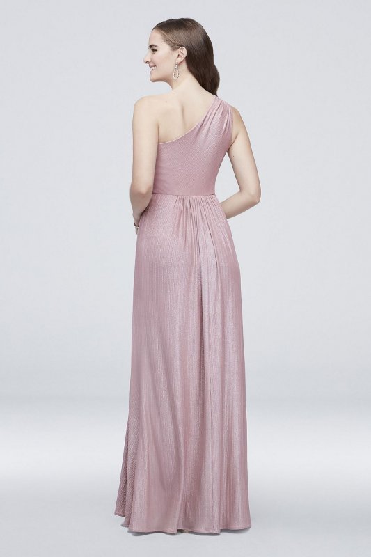 One-Shoulder Textured Foiled Jersey A-Line Dress AP2E204376