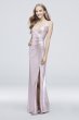 V-Neck Foiled Jersey Sheath Dress with Pleats AP2E205031