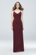 Scoopback Stretch Crepe Sheath Dress with Ruching AP2E205053