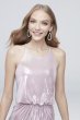 Foiled Jersey High-Neck Blouson Dress AP2E205056