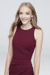 Draped Scuba Crepe High-Neck Mermaid Dress DS270012