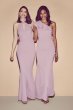 High-Neck Keyhole Scuba Crepe Dress DS270013