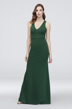 Scuba Crepe Mermaid Dress with V-Back DS270015