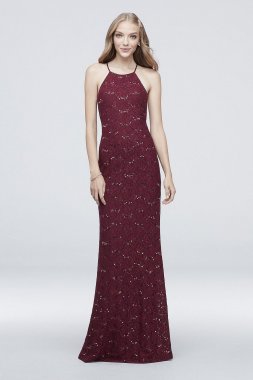 Sequin Lace Mermaid Dress with Corset Back DS270018