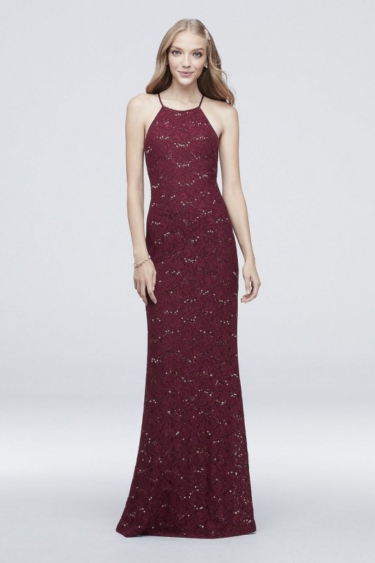 Sequin Lace Mermaid Dress with Corset Back DS270018