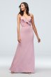 Ruffled Faux-Wrap Scuba Crepe Dress DS270027