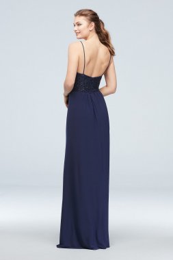 Sequin Bodice Stretch-Jersey Dress DS270031