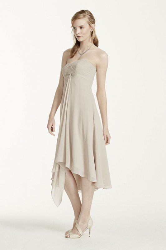 Strapless Chiffon Short Dress F12284