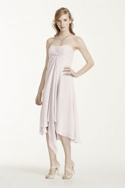 Strapless Chiffon Short Dress F12284