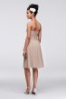 Short Crinkle Chiffon Dress with Front Cascade F14847