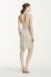 Short Strapless Satin Dress with Pleating F15103